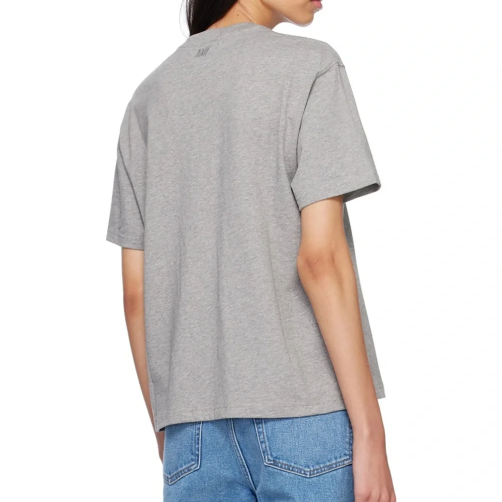 AMI ALEXANDRE MATTIUSSI Gray T-shirt Ami de Cœur - Picture 4 of 4